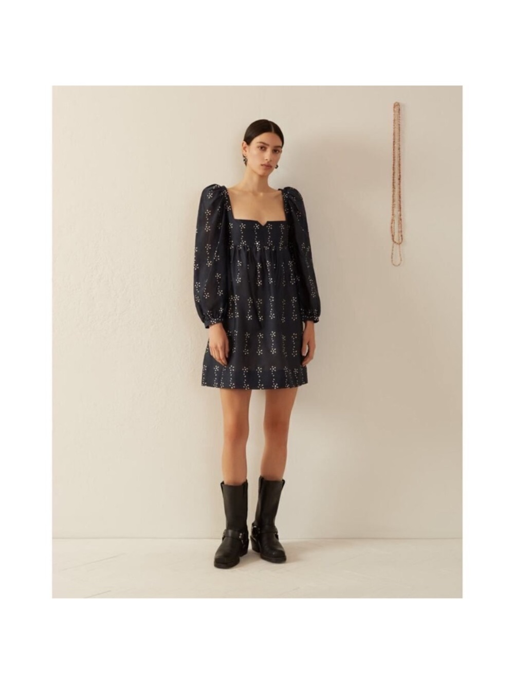 NWT Alix of Bohemia Christina Black Bloom Dress L